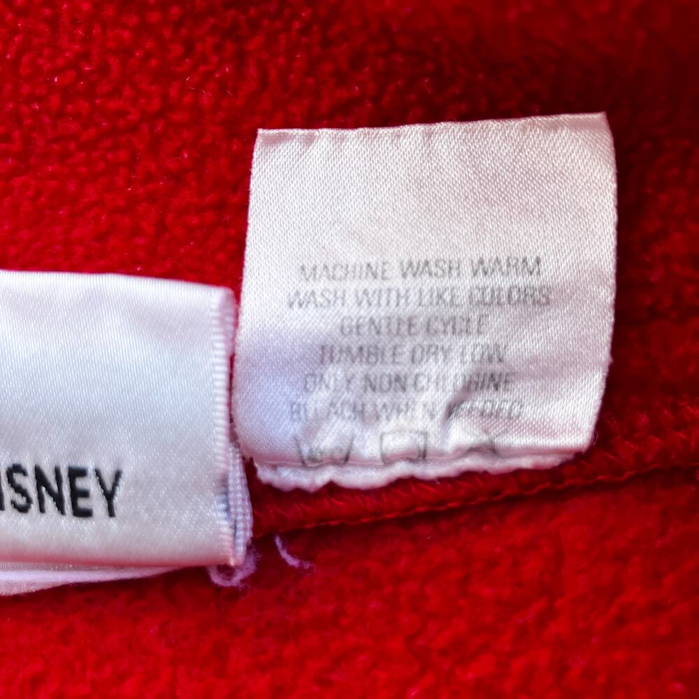 VTG Disney Store 90s Y2k Sweater Sz XL Red Mickey 1/4 Zip Pull Over Long Sleeve‎ - Picture 9 of 12